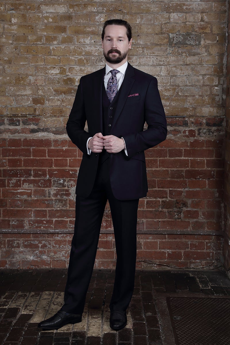 Bamboo Jacket in Navy Blue