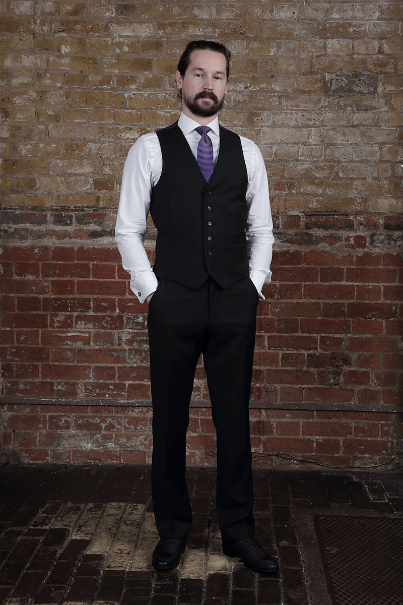 Eco Cloth Trousers in Black