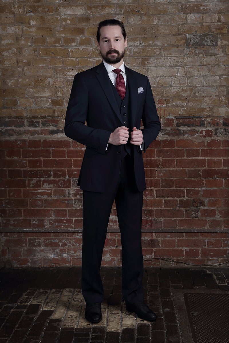Eco Cloth Suit in Navy Blue