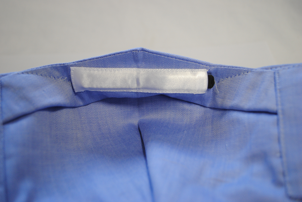 Egyptian Cotton Face Covering in Light Blue Herringbone
